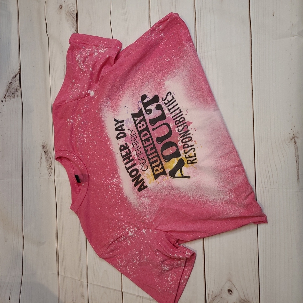 Adulting - Sublimation bleached shirt